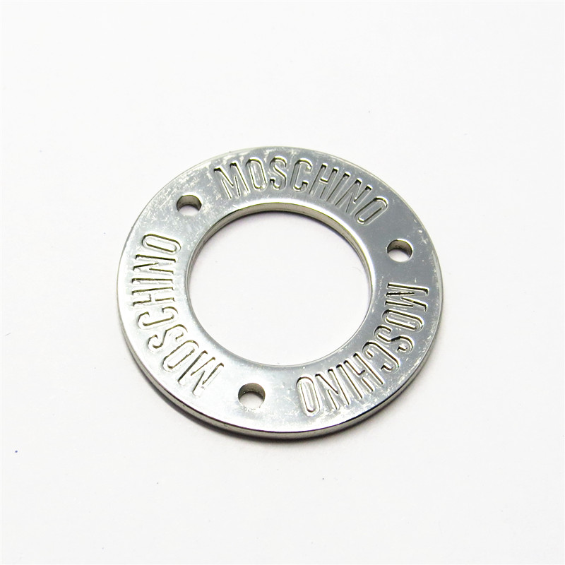35MM Zinc Alloy Round Custom Logo Plate For Bags