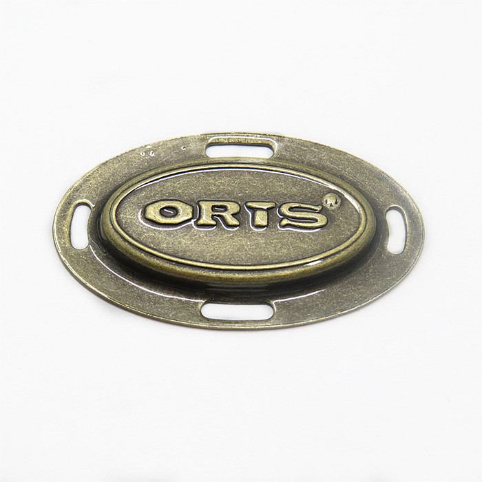 42MM Oval Brass Custom Metal Logo Plate For Shoes Bottom