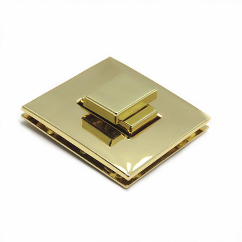 Gold Handbag Hardware Metal Turn Lock