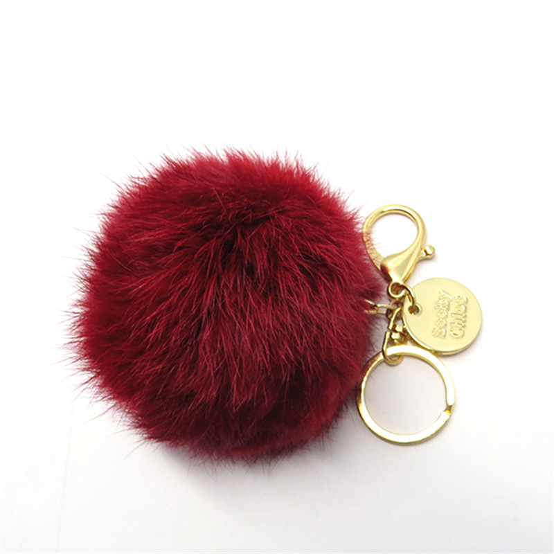 Pom Pom Rabbit Fur Ball Key Chain For Handbag