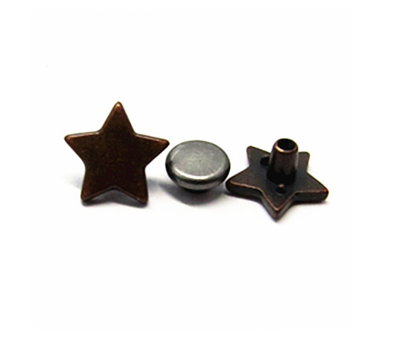 Zinc Alloy Five-Pointed Star Studs For Leather