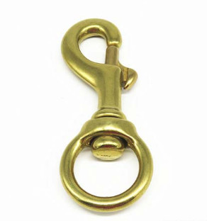 Shiny Gold 21mm Solid Brass Swivel Snap Hooks