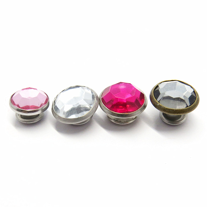 Metal Rhinestone Diamond Button Rivet For Garment