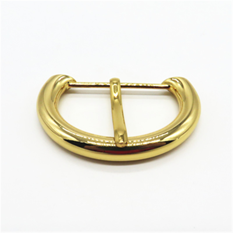 45MM D Shape Gold Plated Metal Adjustable Pin Belt Buckle
