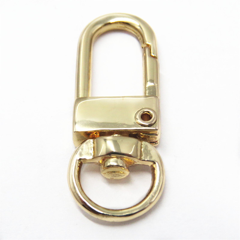 9MM Fancy Gold Plate Zinc Alloy Dog Hook Metal Dog Hook Snap Hook for Handbags
