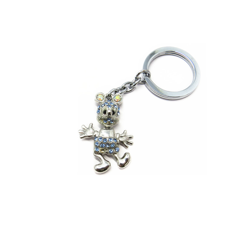 41MM Custom Personalized Rhinestone Metal Mickey Mouse Shape Key Chains