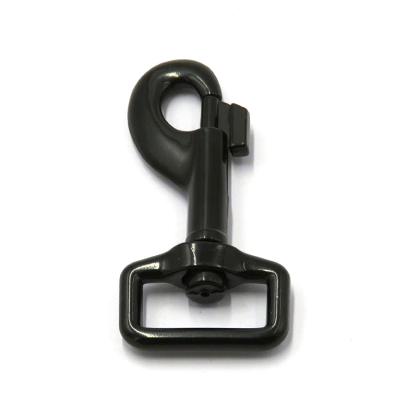 27MM High Quality Black Swivel Bolt Snap Hook Zinc Alloy Black Spring Snap Hooks for Pets