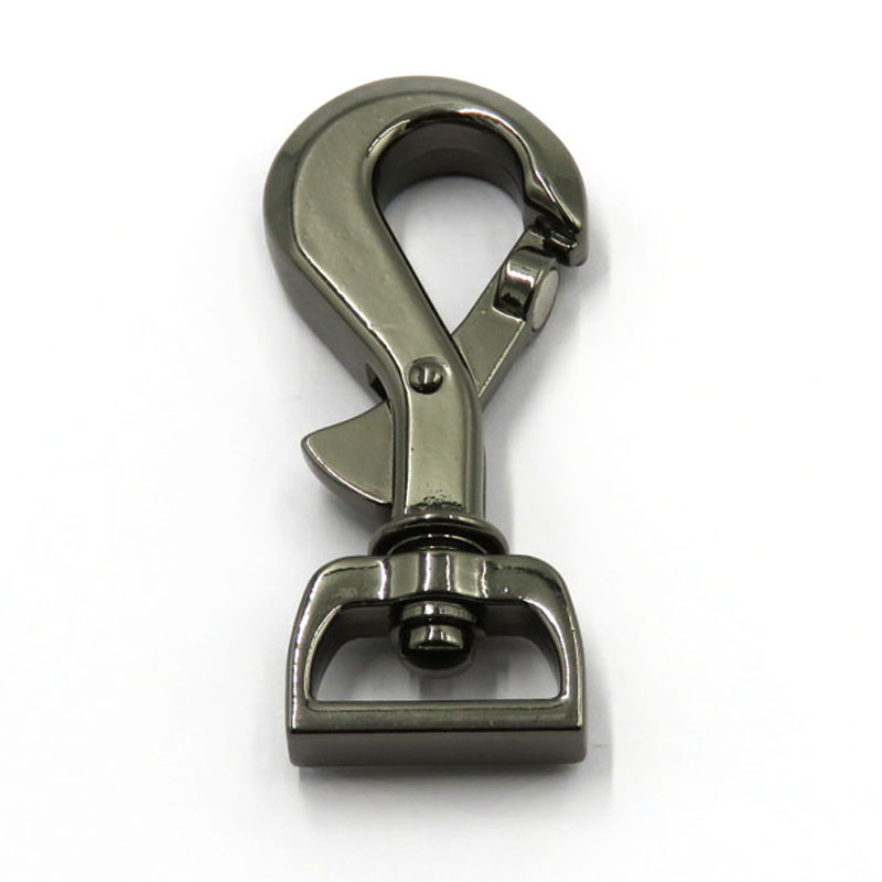 21MM Eco-friendly Stronger Pull Black Zinc Alloy Swivel Eye Snap Hook for Dog Leashes  500 - 999 P